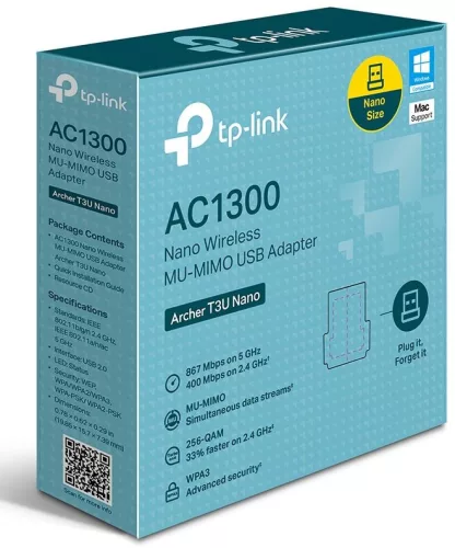 TP-LINK ADAPTER ARCHER T3U NANO AC1300 Dual Band WiFi USB