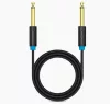 Vention 6.5mm jack/M -> 6.5mm jack/M kábel, (fekete, aranyozott), 3m, kábel