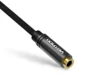 Vention 3.5mm jack/M -> 2*3.5mm jack/F,  (szövet, stereo splitter, fekete), 0,3m, kábel