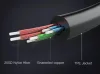 Vention 3.5mm jack/M -> 2*3.5mm jack/F,  (ABS, stereo splitter, fekete), 0,3m kábel
