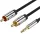 Vention 3.5mm jack/M -> 2*RCA/M, (audio, aranyozott, fémház), 1m, kábel
