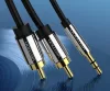 Vention 3.5mm jack/M -> 2*RCA/M,  (audio, aranyozott, fémház), 1,5m, kábel