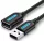 Vention USB-A 2.0/M -> USB-A 2.0/F, (hosszabbító, PVC fekete), 1m,  kábel