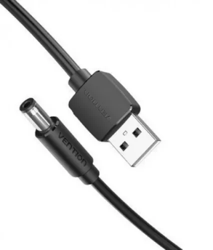 KÁBEL USB-A -> DC 5.5mm, 1m, (fekete), Vention