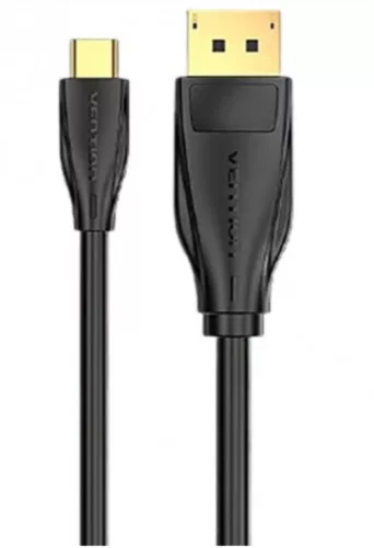 Vention USB-C -> Displayport, 1,5m, (fekete), kábel