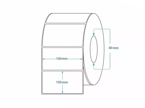 Tekercses PAPÍR címke 100x150mm 260 db/tekercs (sárga)
