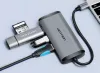 Vention USB-C -> HDMI/3*USB3.0/RJ45/PD, ( 6-1,szürke), 0,15m, konverter