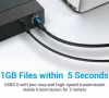Vention USB-A 3.0/M -> USB-B/M, (PVC,fekete), 1m, kábel