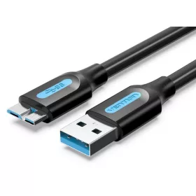   Vention USB-A 3.0/M -> Micro USB-B,  ( PVC,fekete),  2m, kábel