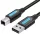 Vention USB-A 2.0/M -> USB-B/M,  (PVC, fekete, nyomtatókábel, printerkábel), 10m, kábel