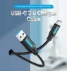 Vention USB-A 3.0/M -> USB-C/M kábel, (PVC,fekete), 1m,  kábel