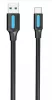 Vention USB-A 3.0/M -> USB-C/M kábel,  (PVC,fekete), 2m, kábel