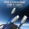 Vention USB-A/M -> 2*USB-C/M, 0,5m, (3A,60W), kábel