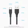 Vention USB-A 2.0/M -> USB-C/M, 1,5m, (3A,fehér), kábel