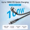 Vention USB-C/M -> USB-C/M, 1,2m, (5A,fekete), kábel