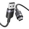 Vention USB-A 2.0/M -> USB-C/M, 1m,(fekete,3A), kábel