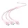 Vention USB-A 2.0/M -> USB-C/Lightning/Micro USB-B, 1,5m,(pink,3A,3in1), kábel