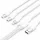 Vention USB-A 2.0/M -> USB-C/Lightning/Micro USB-B, 1,5m,(fehér,3A,3in1), kábel