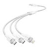 Vention USB-A 2.0/M -> USB-C/Lightning/Micro USB-B, 1,5m,(fehér,3A,3in1), kábel