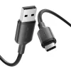 Vention USB-A 2.0/M -> USB-C/M, 1m,(fekete), kábel
