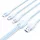 Vention USB-A 2.0/M -> USB-C/Lightning/Micro USB-B, 1,5m,(blue,6A,3in1), kábel