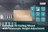 DIGITUS DA-90421 Teleszkópos univerzális fekete TV mennyezeti tartó