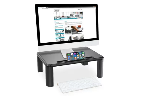 DIGITUS DA-90458 Állítható magasságú fekete monitor állvány