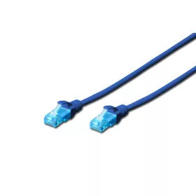   DIGITUS DK-1511-005/B Cat.5e U/UTP PVC 0,5m kék patch kábel
