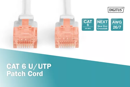 DIGITUS DK-1612-030 Cat.6 U/UTP PVC 3m szürke patch kábel