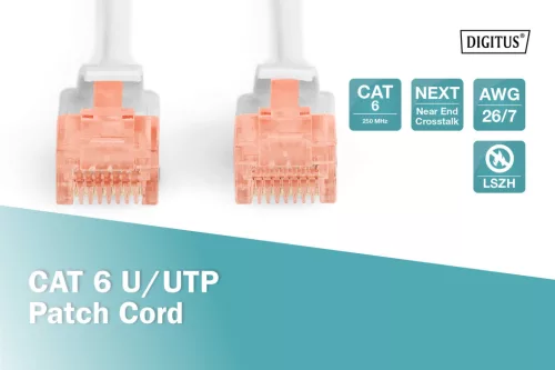 DIGITUS DK-1617-030 Cat.6 U/UTP LSZH 3m szürke patch kábel