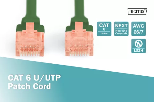DIGITUS DK-1617-050/G Cat.6 U/UTP LSZH 5m zöld patch kábel