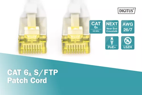 DIGITUS DK-1644-A-100 Cat.6A S/FTP LSZH 10m kék patch kábel
