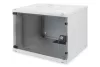 DIGITUS DN-19 07U-S-1 19" 7U 370x540x400mm lapraszerelt üvegajtós szürke fali rack szekrény