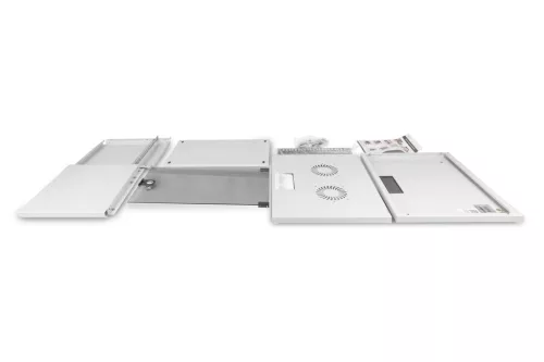 DIGITUS DN-19 07U-S-1 19" 7U 370x540x400mm lapraszerelt üvegajtós szürke fali rack szekrény