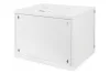 DIGITUS DN-19 07U-S-1 19" 7U 370x540x400mm lapraszerelt üvegajtós szürke fali rack szekrény