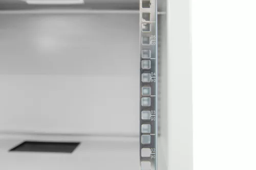 DIGITUS DN-19 07U-S-1 19" 7U 370x540x400mm lapraszerelt üvegajtós szürke fali rack szekrény