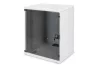 DIGITUS DN-19 12-U-S-1 19" 12U 595x540x400mm lapraszerelt üvegajtós szürke fali rack szekrény