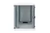 DIGITUS DN-19 12-U-S-1 19" 12U 595x540x400mm lapraszerelt üvegajtós szürke fali rack szekrény