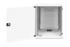 DIGITUS DN-19 12-U-S-1 19" 12U 595x540x400mm lapraszerelt üvegajtós szürke fali rack szekrény