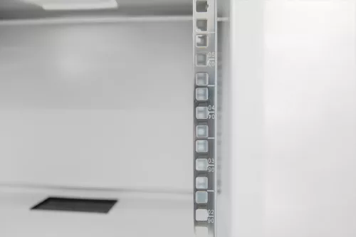 DIGITUS DN-19 12-U-S-1 19" 12U 595x540x400mm lapraszerelt üvegajtós szürke fali rack szekrény