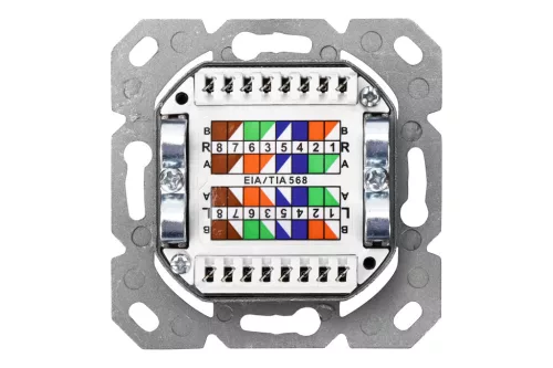 DIGITUS DN-9006-N Cat.6 Modulo50 dupla falon kívüli aljzat 2xRJ45 árnyékolt csatlakozóval