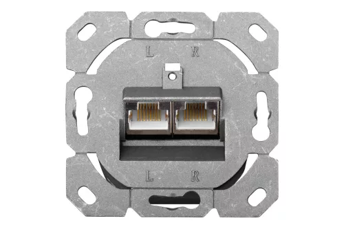 DIGITUS DN-9006-N Cat.6 Modulo50 dupla falon kívüli aljzat 2xRJ45 árnyékolt csatlakozóval