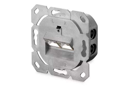 DIGITUS DN-9006-N Cat.6 Modulo50 dupla falon kívüli aljzat 2xRJ45 árnyékolt csatlakozóval