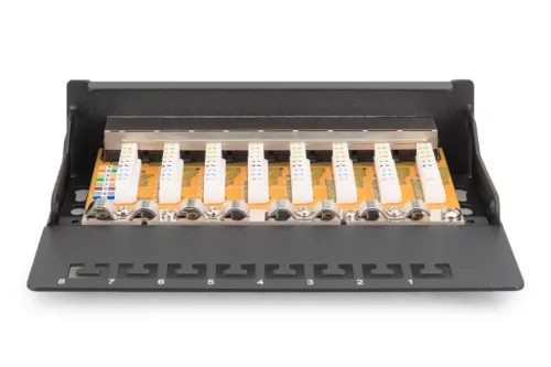 DIGITUS DN-91608SD Cat.6 8port asztali fekete árnyékolt patch panel