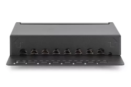 DIGITUS DN-91608SD Cat.6 8port asztali fekete árnyékolt patch panel