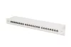 DIGITUS DN-91624S-EA 19" 1U 24port Cat.6A kompakt szürke árnyékolt patch panel