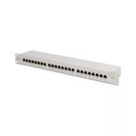   DIGITUS DN-91624S 19" 1U 24port Cat.6 kompakt szürke árnyékolt patch panel