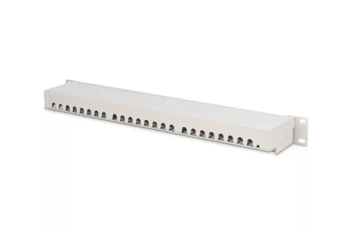 DIGITUS DN-91624S 19" 1U 24port Cat.6 kompakt szürke árnyékolt patch panel