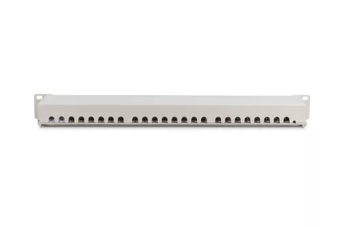 DIGITUS DN-91624S 19" 1U 24port Cat.6 kompakt szürke árnyékolt patch panel