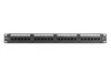 DIGITUS DN-91624U-CR 19" 1U 24port Cat.6 kompakt fekete árnyékolatlan patch panel